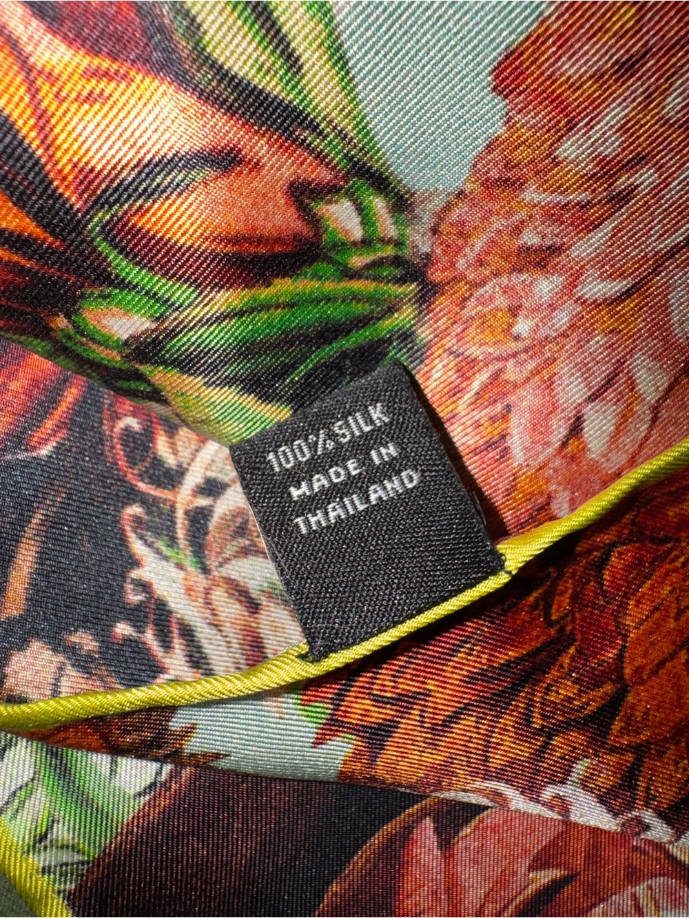 Jim Thompson Floral Silk Scarf NWT - Picture 10 of 11